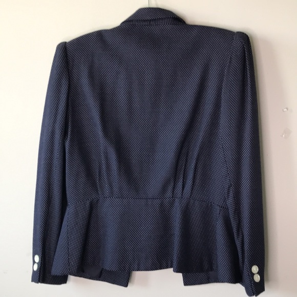 Vintage Polka Dot Peplum Blazer with Shoulder Pads - Picture 7 of 16